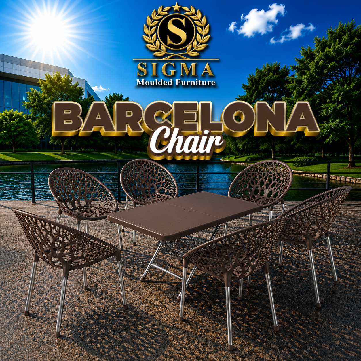 SIGMA Classic Moulded Chair - brown