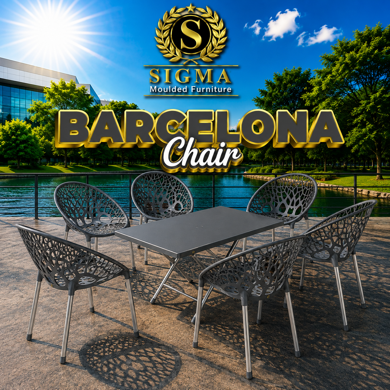SIGMA Classic Moulded Chair - gray