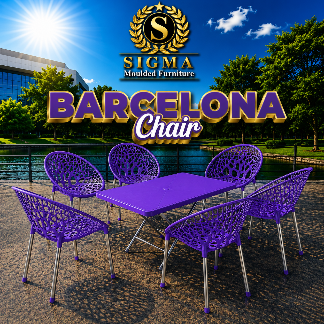 SIGMA Classic Moulded Chair - purple