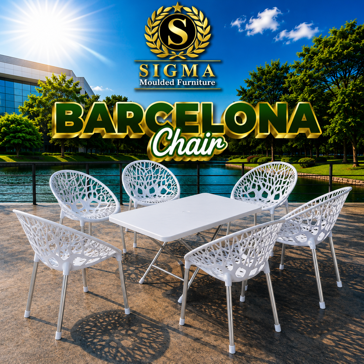 SIGMA Classic Moulded Chair - white