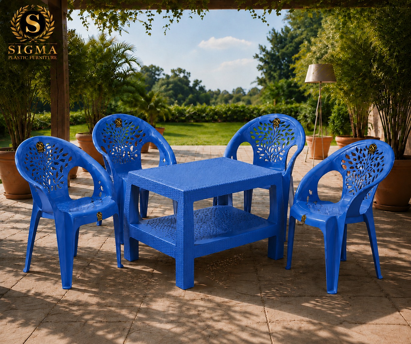 SIGMA Premium Garden Chair - blue