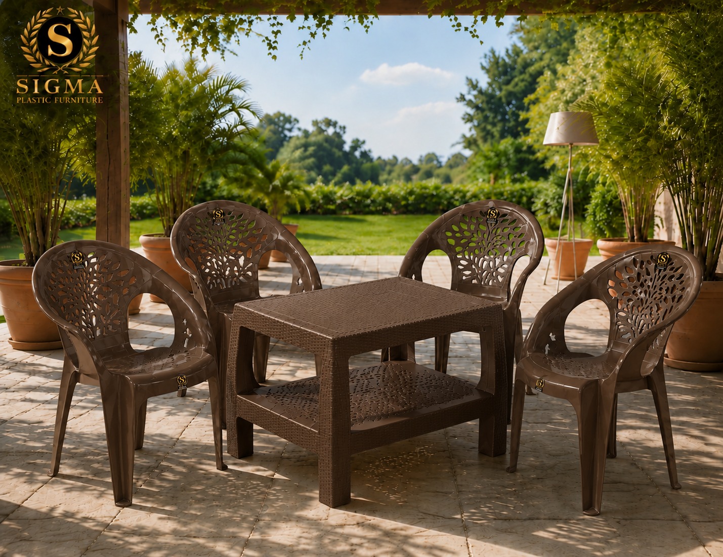 SIGMA Premium Garden Chair - brown