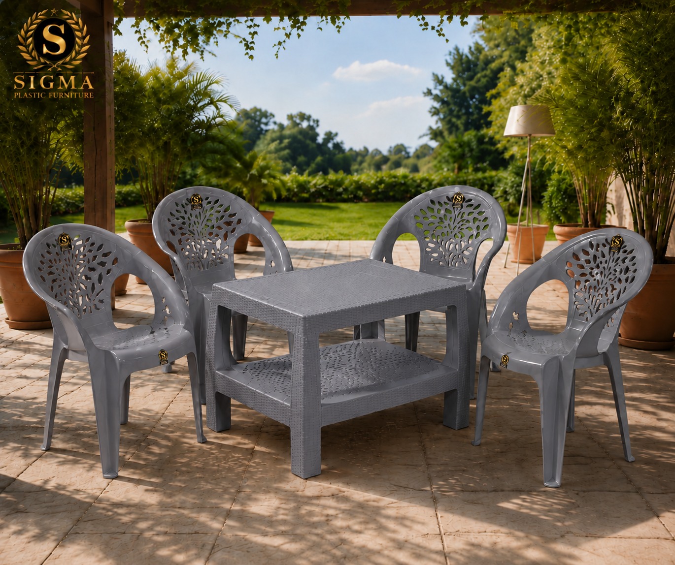 SIGMA Premium Garden Chair - gray