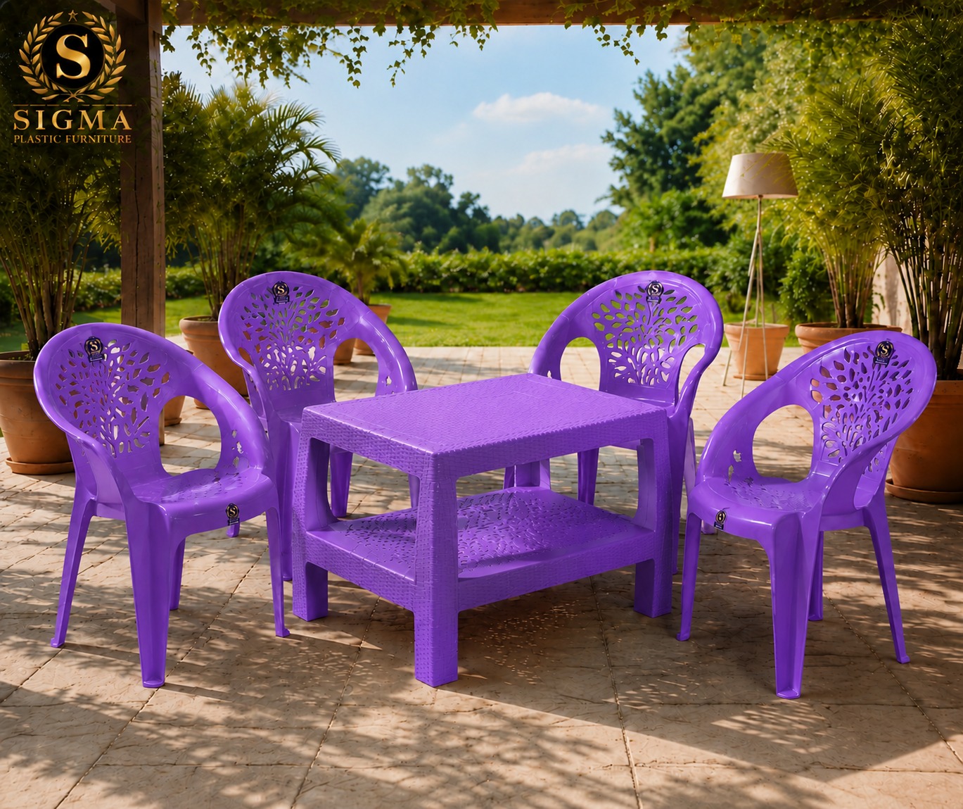 SIGMA Premium Garden Chair - purple