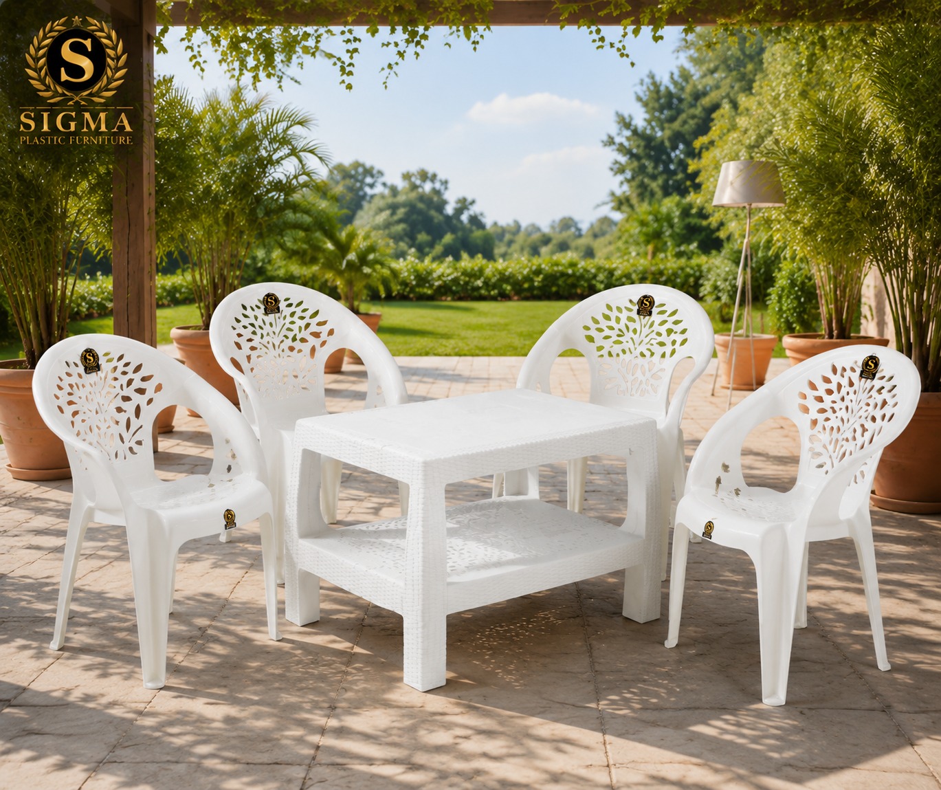 SIGMA Premium Garden Chair - white