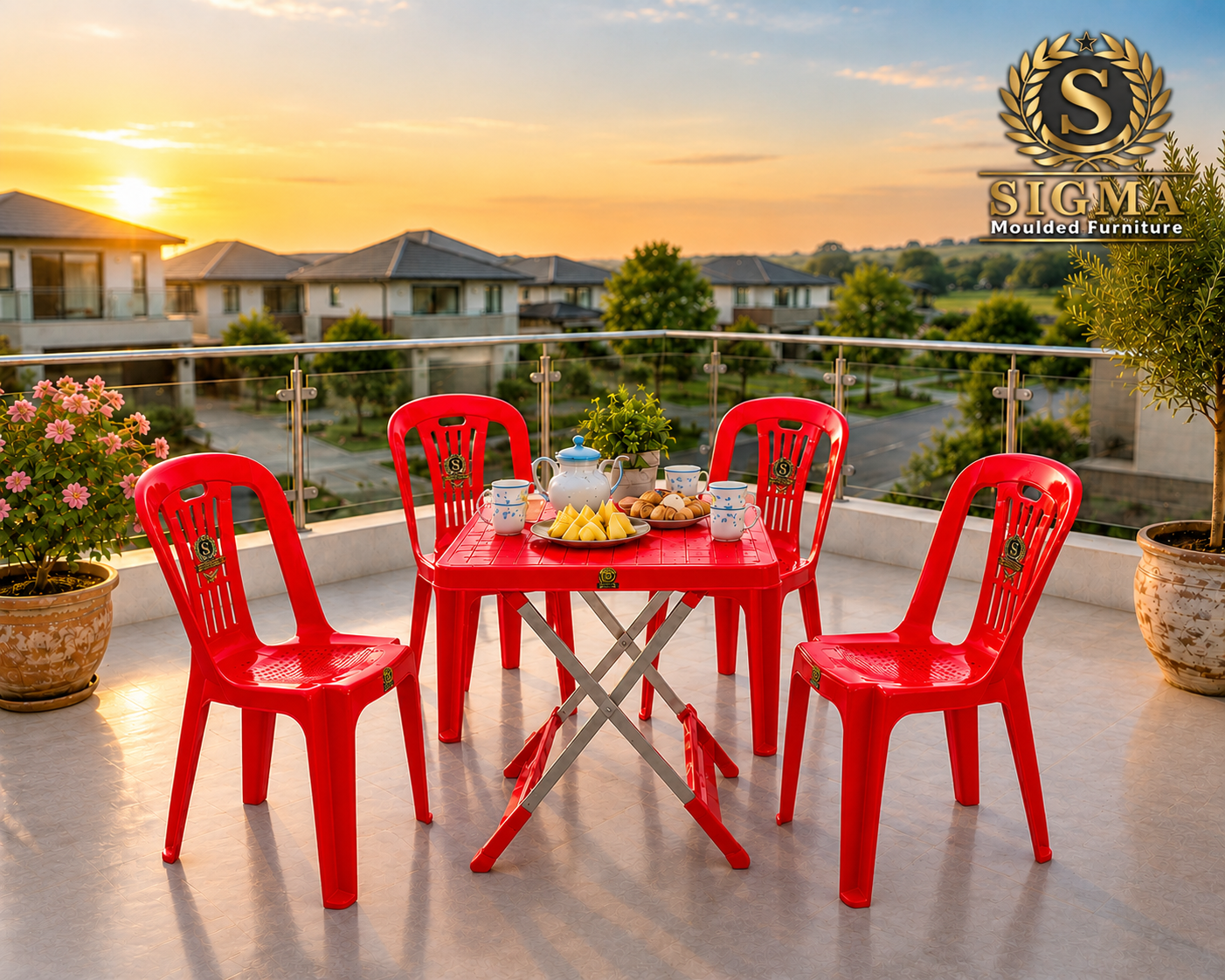 SIGMA Comfort Arm Chair - red