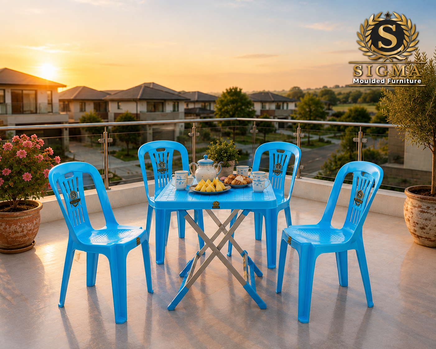 SIGMA Comfort Arm Chair - skyblue