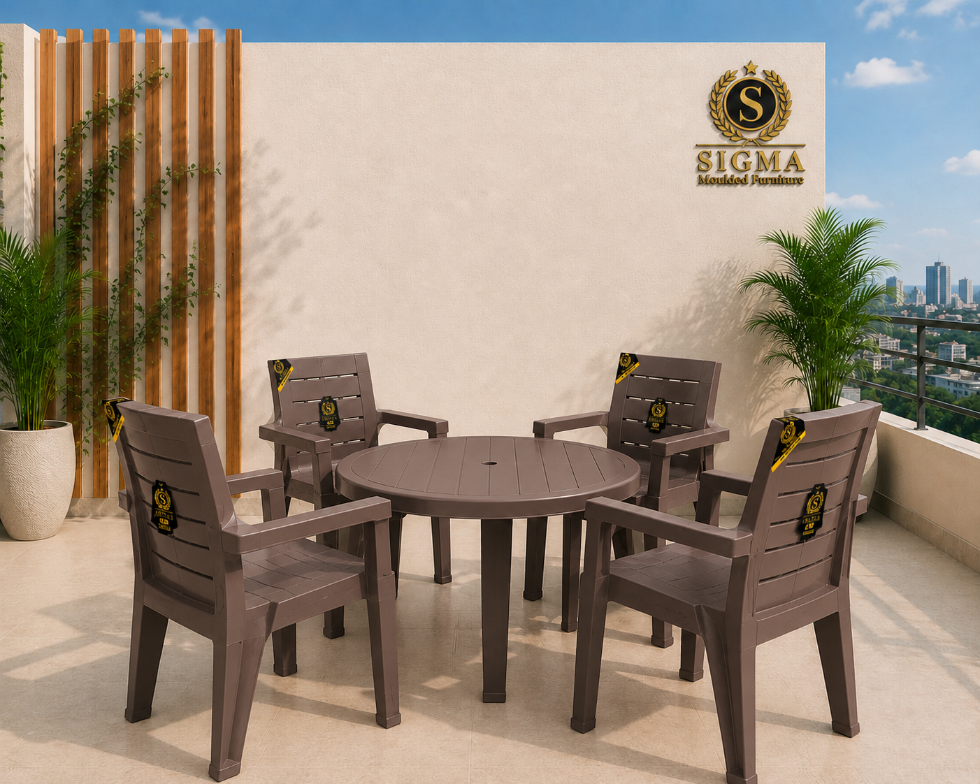 SIGMA Elegant Dining Chair - brown