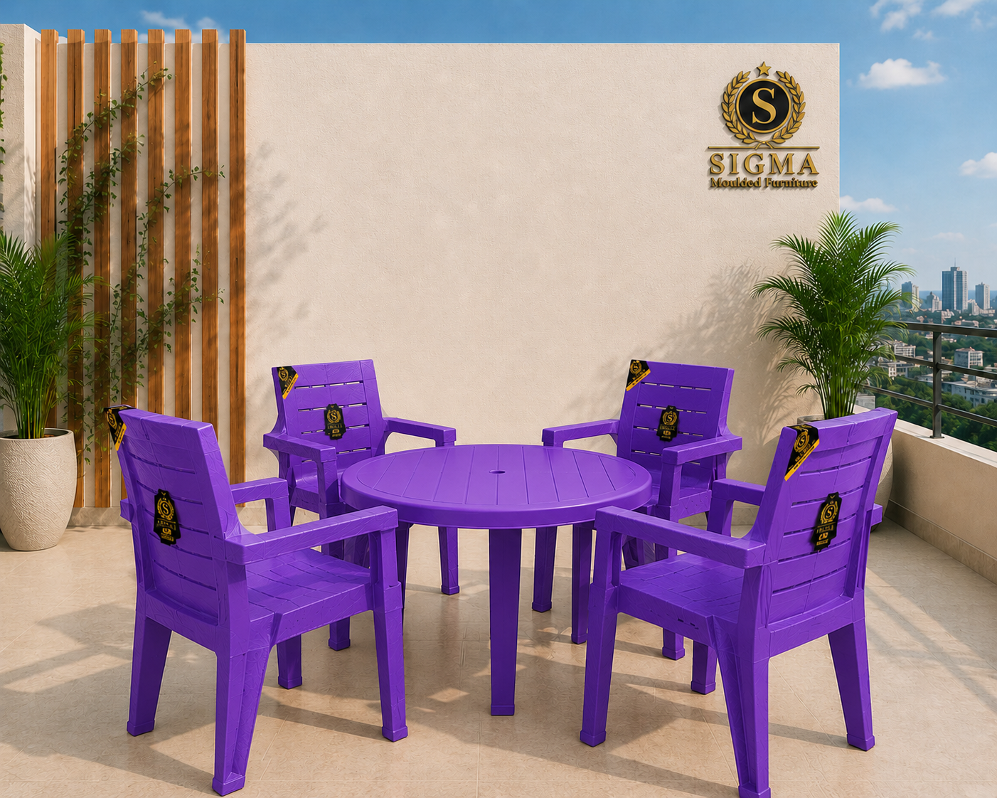 SIGMA Elegant Dining Chair - purple