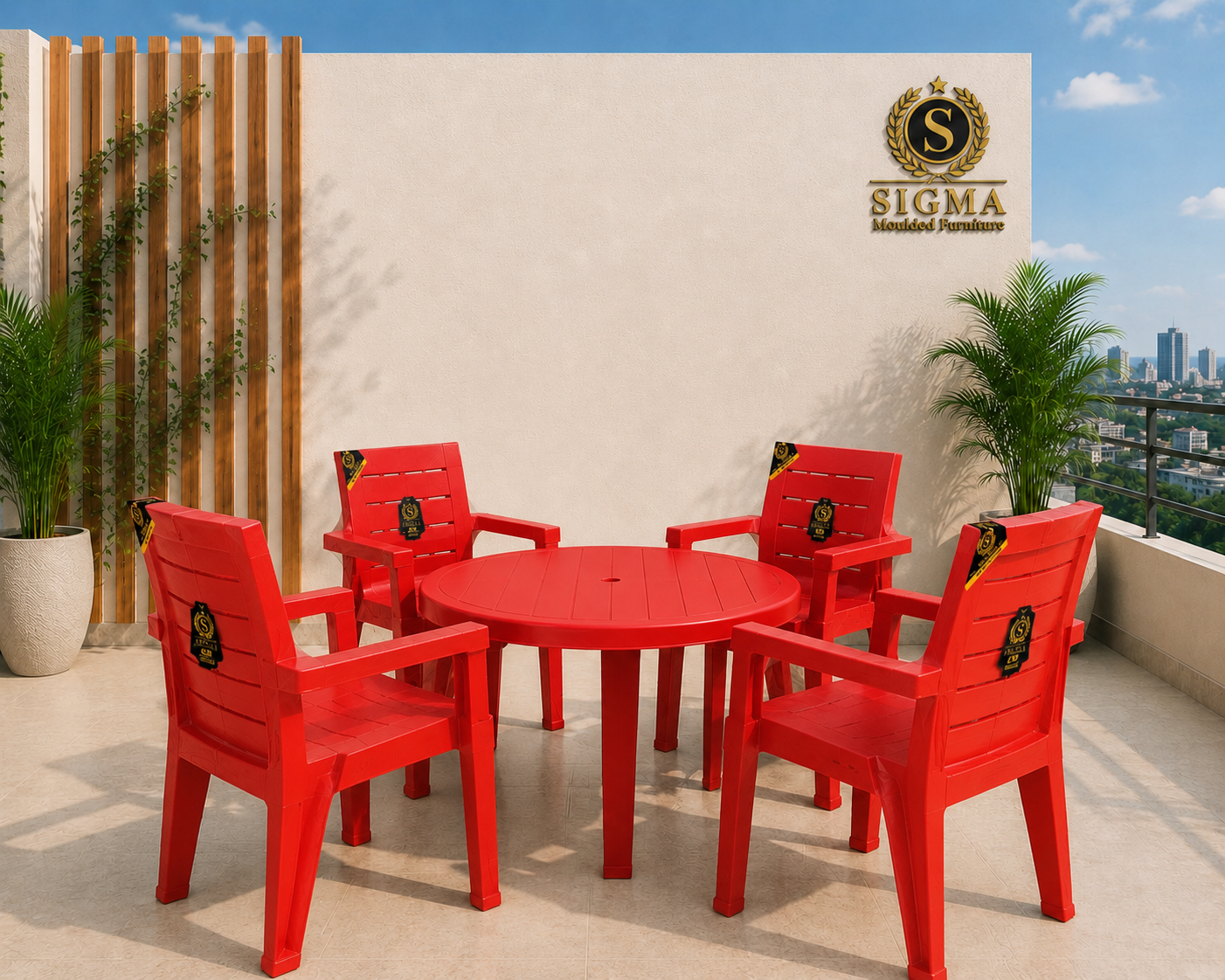SIGMA Elegant Dining Chair - red