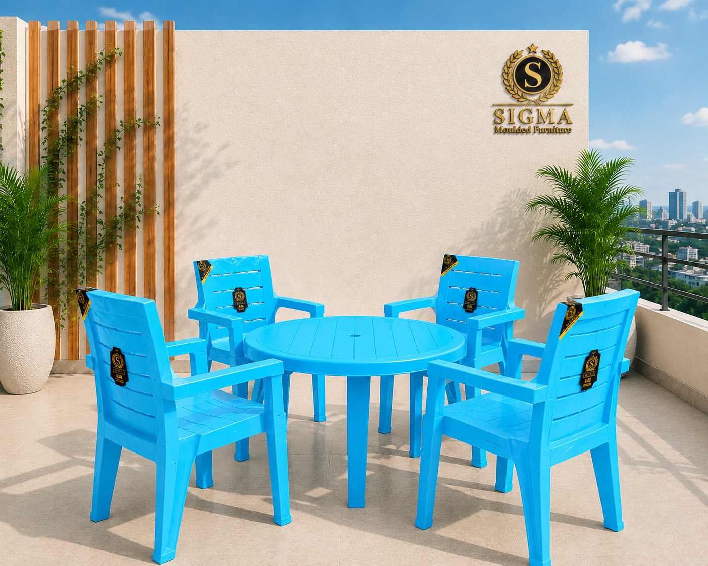 SIGMA Elegant Dining Chair - skyblue