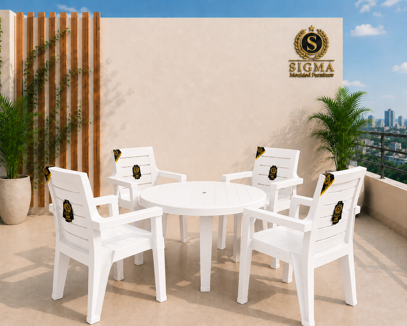 SIGMA Elegant Dining Chair - white